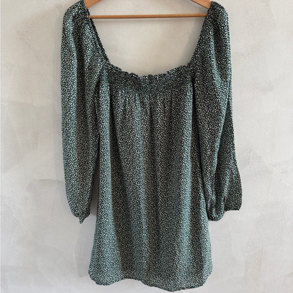 Abercrombie & Fitch - Green & White Floral Mini Dress - Size M